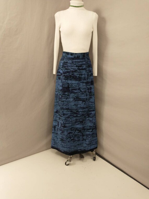 Handmade Velvet Maxi Skirt Vintage Quality 80s Ve… - image 1