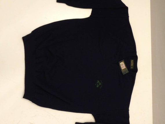 Irish Pullover Sweater Embroidered Shamrocks Made… - image 7