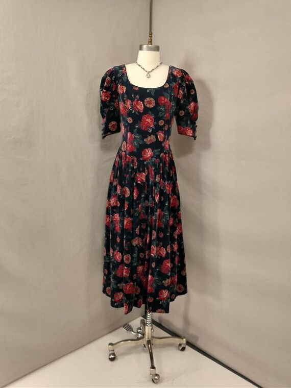 Floral Velvet Prairie Dress Laura Ashley Feminine