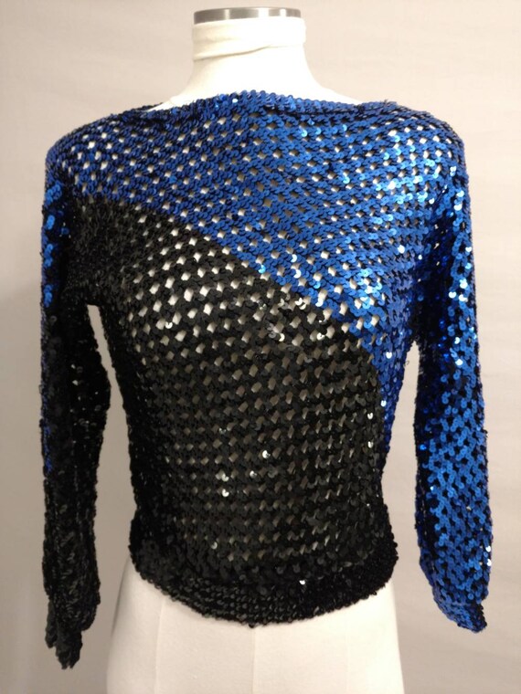 Bright Sequin Top Vintage Dancewear Dance Costume… - image 2