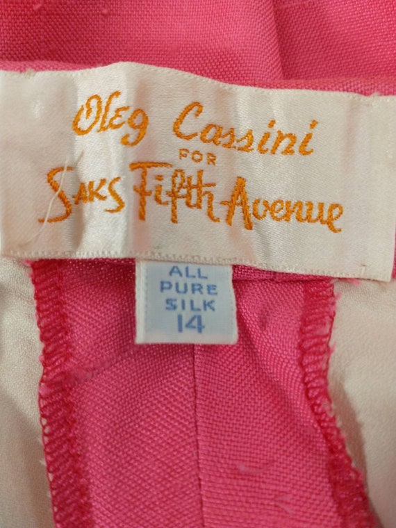 60's Vintage Hot Pink Silk Pants Tapered Leg Oleg… - image 6