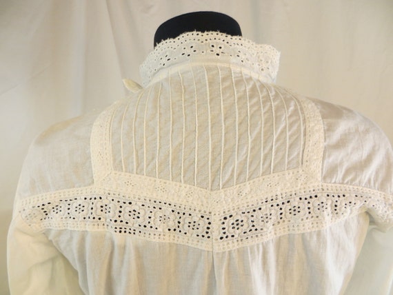 Vintage 60's - 70's Indian Top Classic White Cott… - image 7