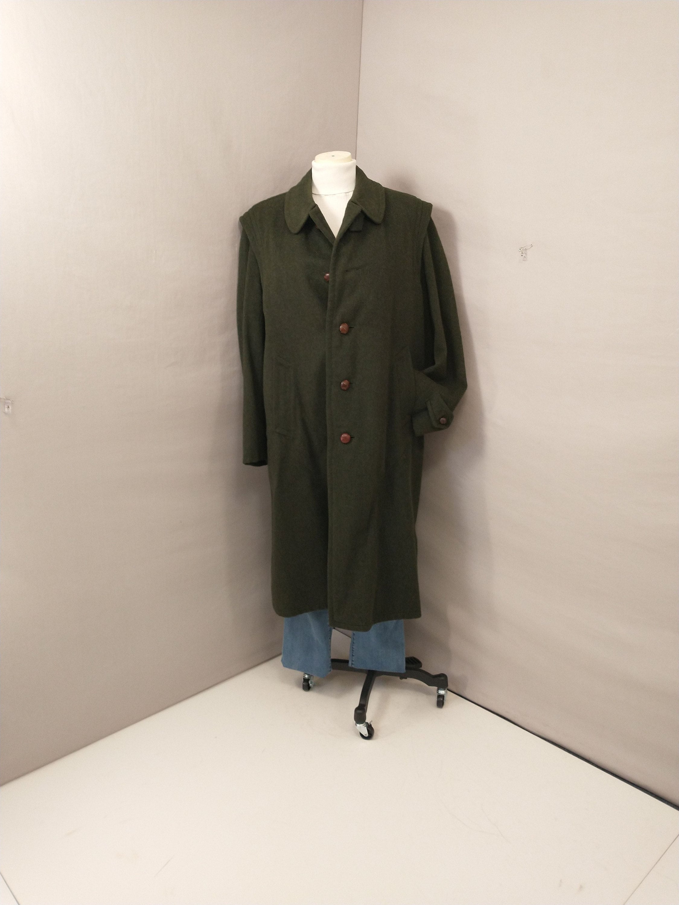 Sud Tiroler - Men's Loden Green Overcoat with ZIP - RWS - Robert W