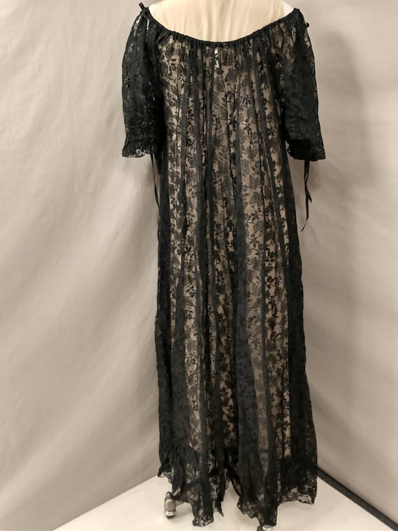 Yves Saint Laurent 80's Deadstock Black Lace Loun… - image 6