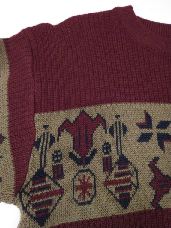 Native Pattern Pullover Wool Sweater by dHomme D'… - image 10