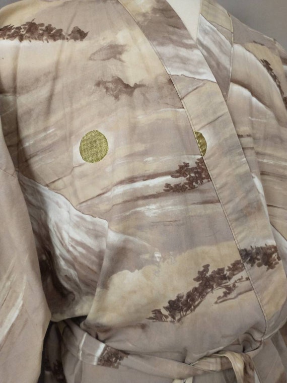 Vintage Japanese Cotton Robe Men's - Unisex Kimon… - image 3