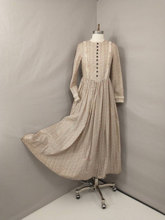 Floral Handmade Dress Vintage OOAK Prairie Countr… - image 10