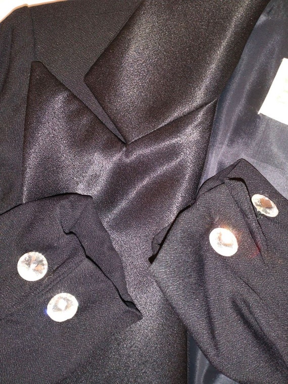 Estevez Tuxedo Dress Vintage 80s Designer Maxi Cl… - image 8