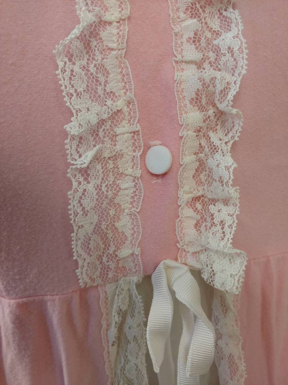 60's Pink Robe Feminine Vintage Sixties Made in U… - image 8