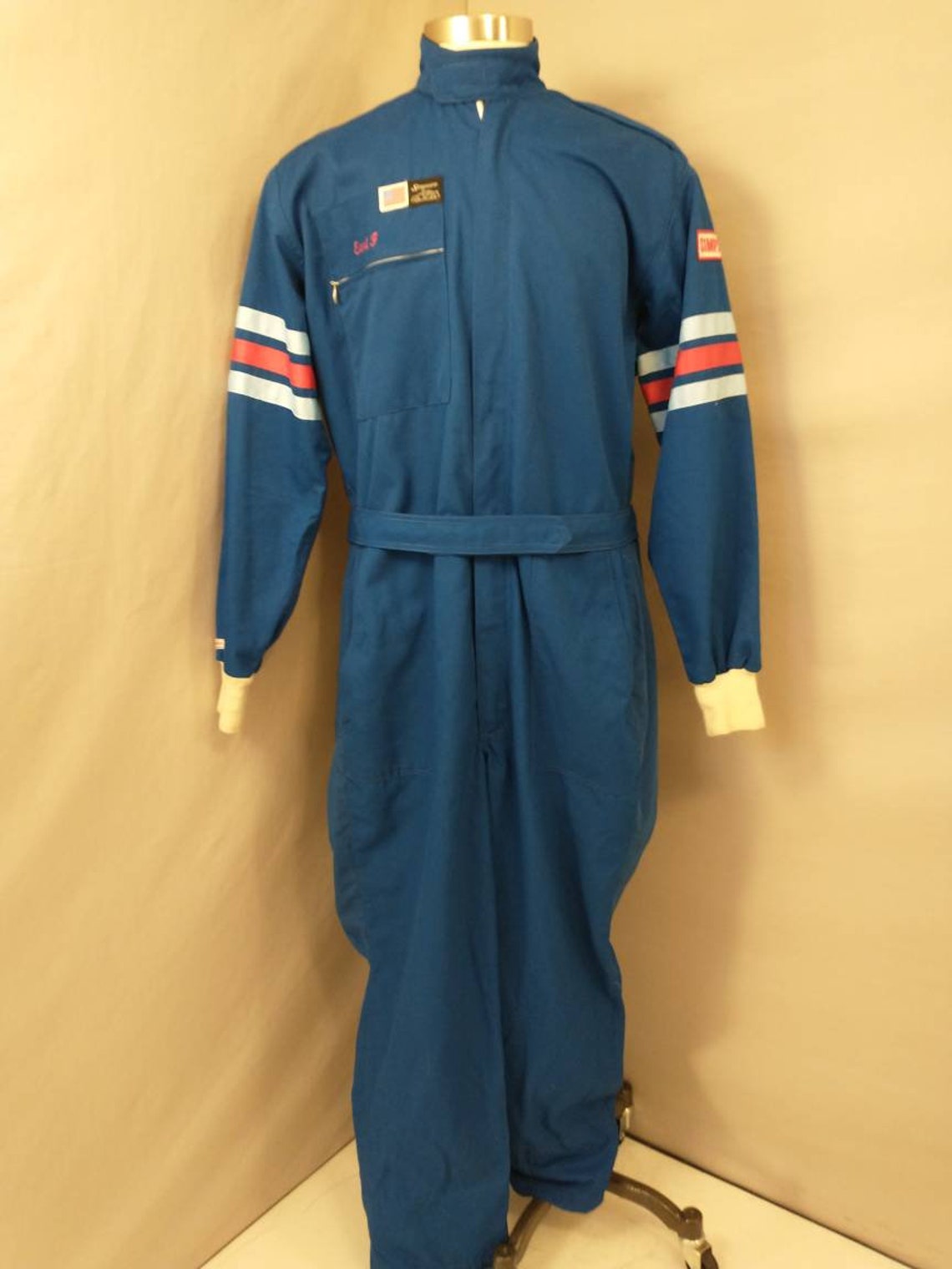 Vintage Simpson Racing Coveralls Bright Blue Workwear Jumpsuit Etsy