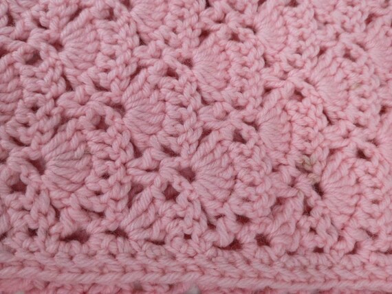 Pink Hand Knit Long Sweater Vest Handmade Vintage… - image 6