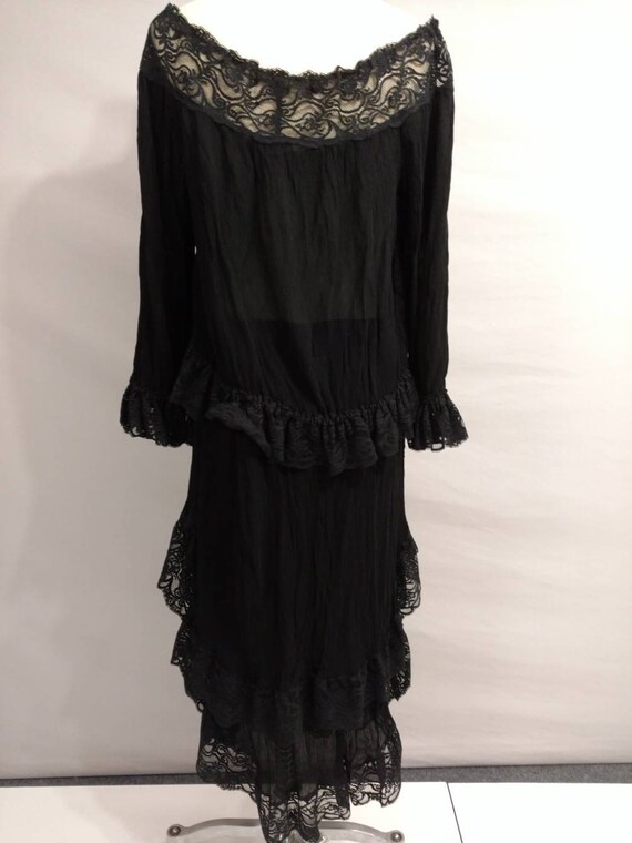 Black Lace Skirt Set for Gypsy or Witch Costume o… - image 4