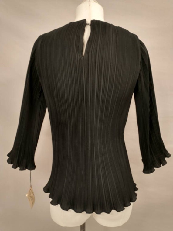 Mary McFadden Fortuni Pleat Black Pleated Blouse … - image 4