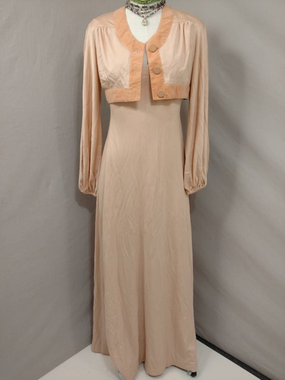 Peach Sixties Maxi Dress Set MS Arpeja Feminine A… - image 2