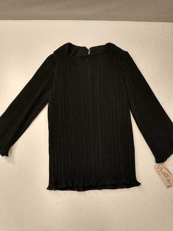 Mary McFadden Fortuni Pleat Black Pleated Blouse … - image 6