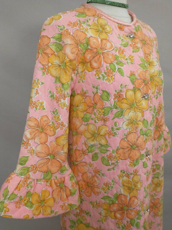 Bright Flower Power Quilted Robe Colorful & Brigh… - image 3