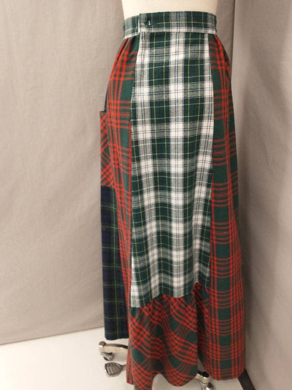 Levi's Floor Length Plaid Patchwork w Ruffle Maxi… - image 3