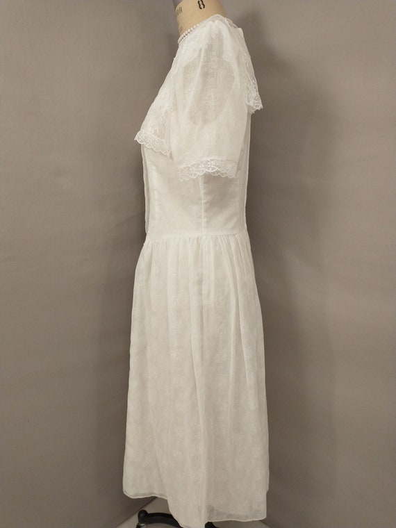 White Gunne Sax Prairie Dress Midi Victorian Look… - image 4