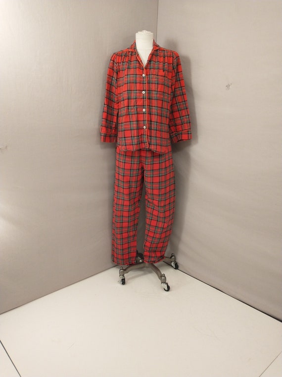 Plaid Soft Cotton Flannel Pajama's Vintage 90's Comfortable