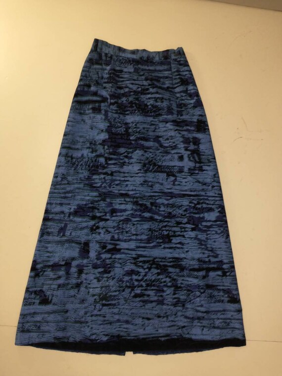 Handmade Velvet Maxi Skirt Vintage Quality 80s Ve… - image 5