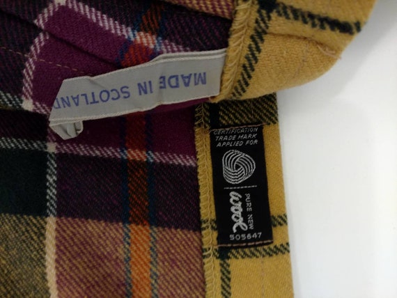 Short Plaid Kilt Wool Pleated Skirt Vintage 80's … - image 7