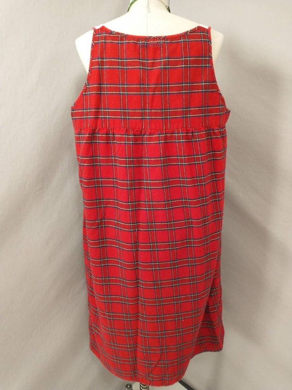 Ireland Lee Valley Soft Cotton Red Plaid Nightgow… - image 4