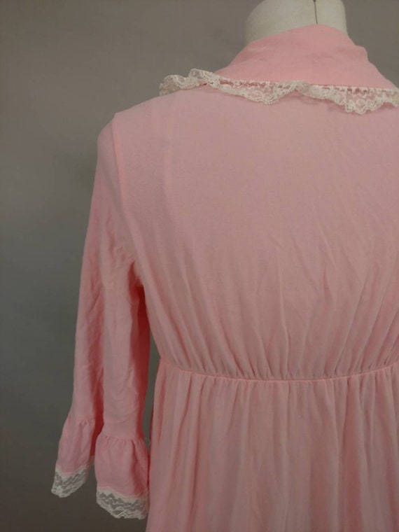 60's Pink Robe Feminine Vintage Sixties Made in U… - image 6