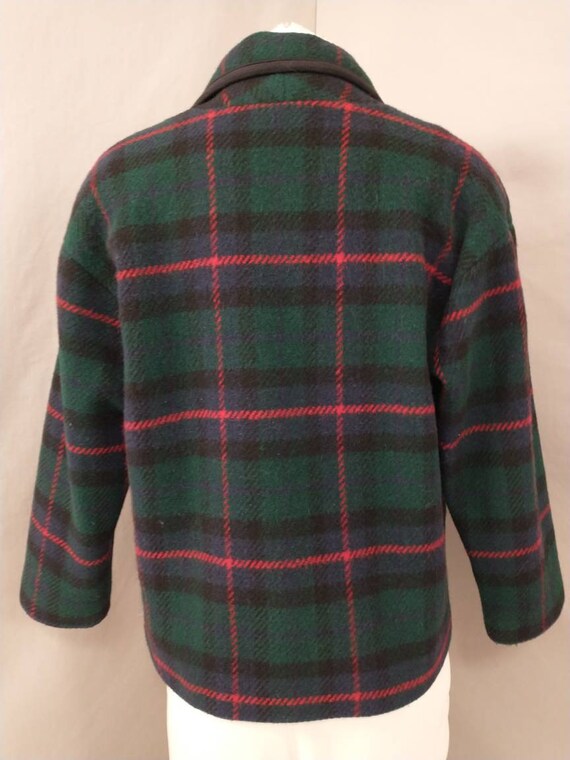 Plaid Wool Blanket Short Jacket Classic Talbots V… - image 3