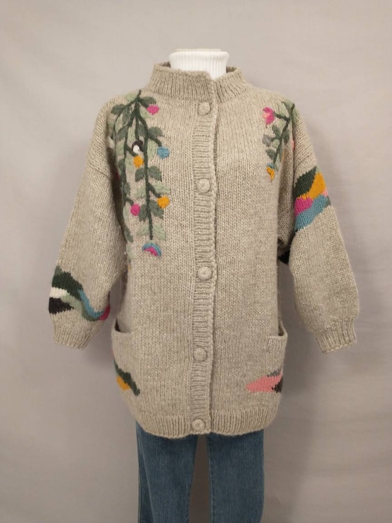 Vintage 80's Dobrila Cardigan Authentic Sirogojno… - image 10