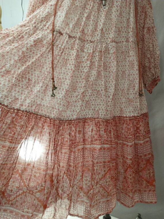 Phool 70's Gauzy Long Indian Cotton Maxi Dress Se… - image 8