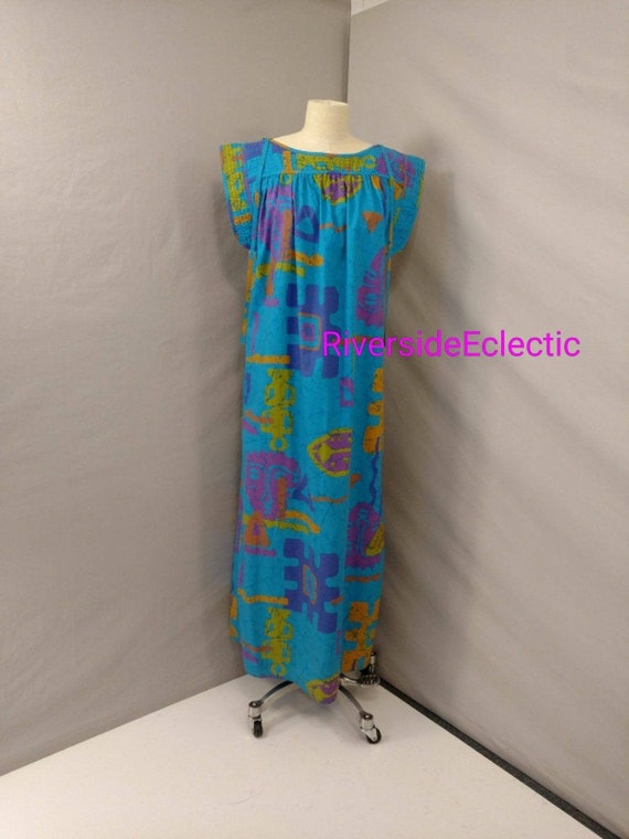 Bill Tice Maxi Dress Quilted Gypsy Look Vintage 7… - image 1