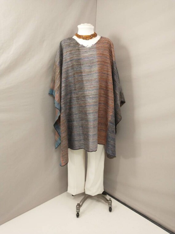 Alpaca Poncho Long Vintage Cape Soft Handmade Beau