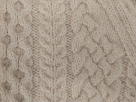 Alana Hand Knit Irish Vintage 90s Sweater Traditi… - image 7