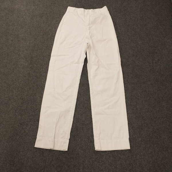 Vintage White Sailor Pants Traditional USN Cotton Authentic USA Naval Great Top Gun Costume or Cosplay