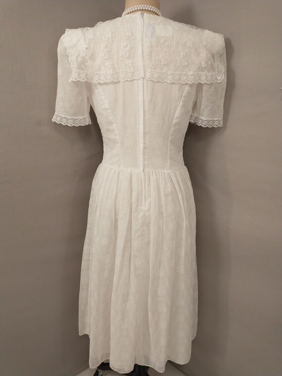 White Gunne Sax Prairie Dress Midi Victorian Look… - image 5