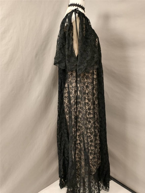 Yves Saint Laurent 80's Deadstock Black Lace Loun… - image 3