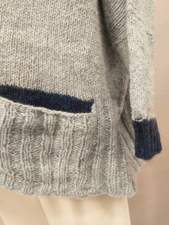 Artsy Bulky Handmade Sweater Handknit Very wide &… - image 9