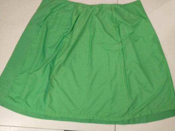 Bright Neon Green Vintage 70's Long Maxi Skirt Wr… - image 7