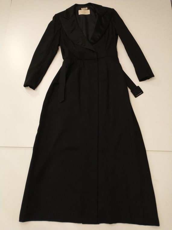 Estevez Tuxedo Dress Vintage 80s Designer Maxi Cl… - image 7