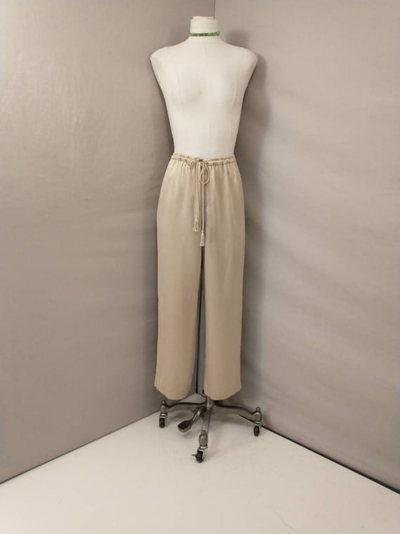 Vintage Silk Palazzo Pants High Quality Lined Stre