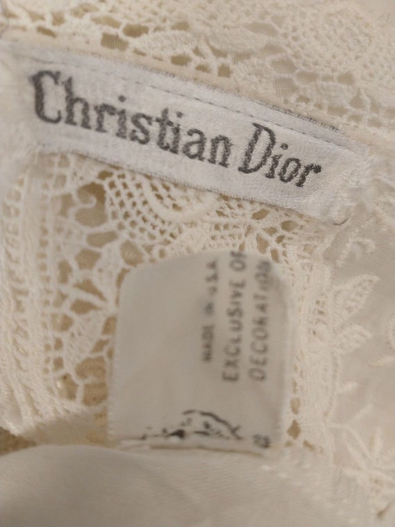 Christian Dior Nightgown Floor Length Vintage 70'… - image 8