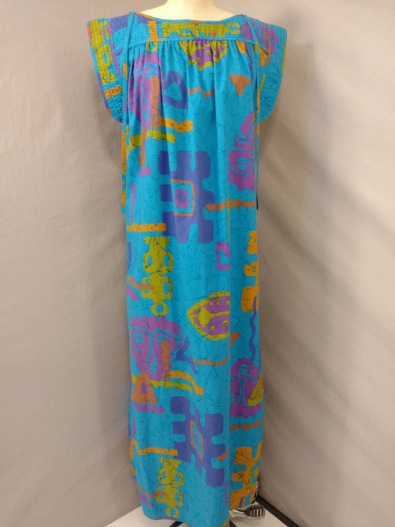 Bill Tice Maxi Dress Quilted Gypsy Look Vintage 7… - image 2