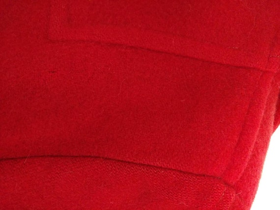 Vintage Mackinaw Red & Black Wool Lined Blanket C… - image 4