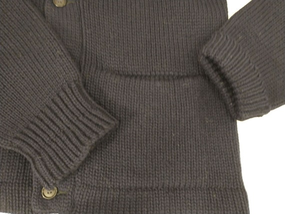 Early Varsity Cardigan Sweater Thick Wool Navy Bl… - image 9