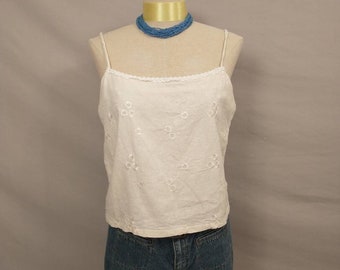 Handmade Vintage Bustier Cami Sleeveless Top OOAK Summer Chic Unique Tank Top One of A Kind Feminine Camisole