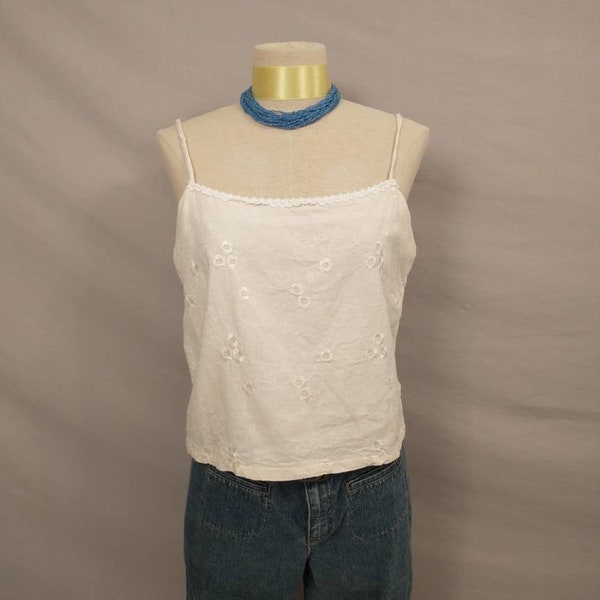 Handmade Vintage Bustier Cami Sleeveless Top OOAK Summer Chic Unique Tank Top One of A Kind Feminine Camisole