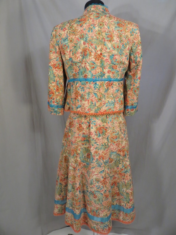 Floral Skirt Set Cynthia Steffe Cotton & Silk Sui… - image 4
