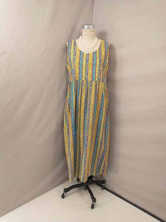 Colorful Texas Nanny's Nook Cotton Dress Vintage F