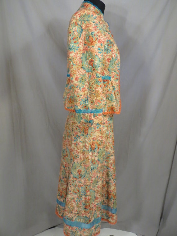 Floral Skirt Set Cynthia Steffe Cotton & Silk Sui… - image 3