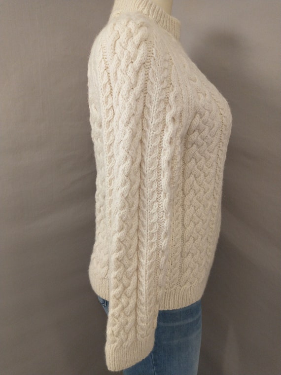 Alana Hand Knit Irish Vintage 90s Sweater Traditi… - image 3